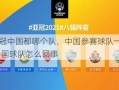 2021亚冠中国都哪个队，中国参赛球队一览  2021亚冠中国球队怎么回事